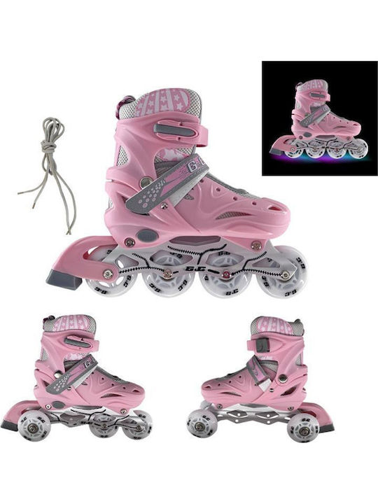 GC Inline Αυξομειούμενα Rollers Ροζ Παιδικά
