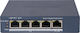 Hikvision DS-3E1505P-EI Unmanaged L2 PoE+ Switch με 5 Θύρες Gigabit (1Gbps) Ethernet
