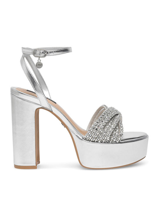 Nine West Πέδιλα Ασημί