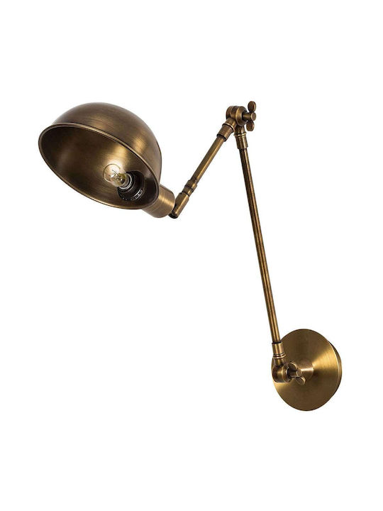 Opviq Wall Lamp with E27 Socket Gold 15cm