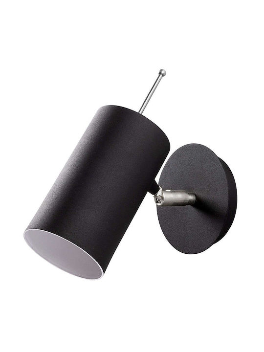 Opviq Lumină de Perete cu Soclu E27 Negru 9x22x9cm