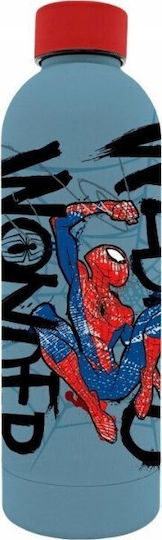 Kids Euroswan Sticlă Pentru Copii Din Oțel Inoxidabil Spiderman Albastră 500ml