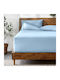 Astron Italy Bettlaken Super-Doppel mit Gummiband 160x200+40cm. Blue