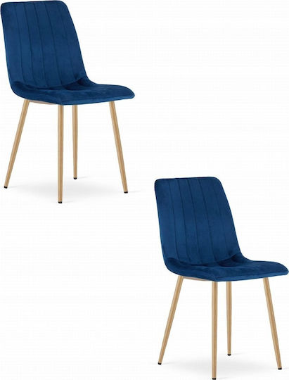 Chairs Dining Room Lava 60x50x50cm 2pcs Blue Navy
