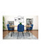 Scaune Sala de mese Catifelate Navy Blue 3buc 69x62x48buc