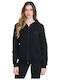 Women's Sweatshirt Jacket Hooded Black