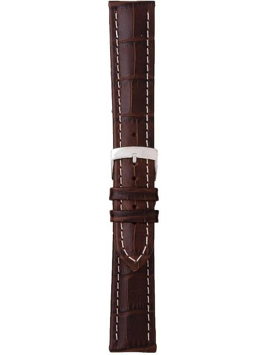 Morellato Plus Δερμάτινο Λουράκι Καφέ 20mm