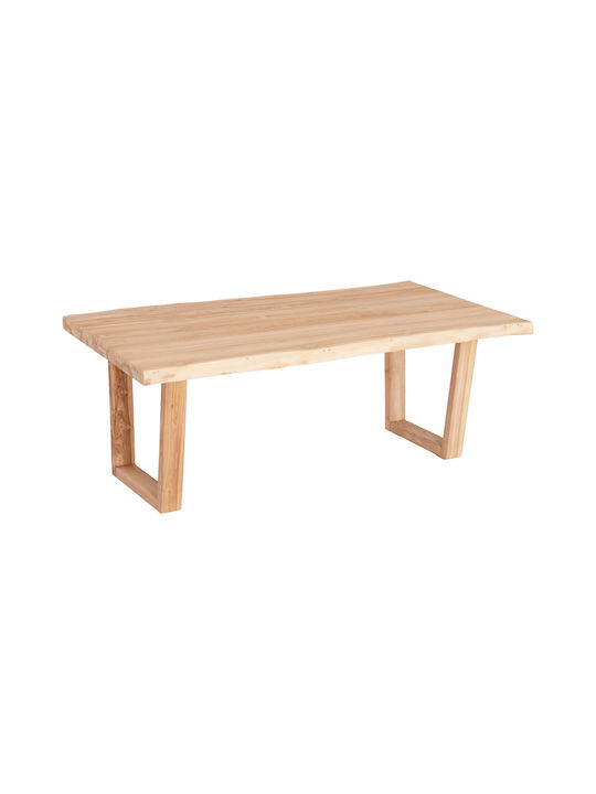 Leopold Masă Sala de mese din Lemn Masiv Light Natural 200.5x107x76buc