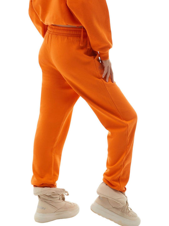 Women's Fabric Trousers Orange