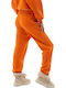 Women's Fabric Trousers Orange