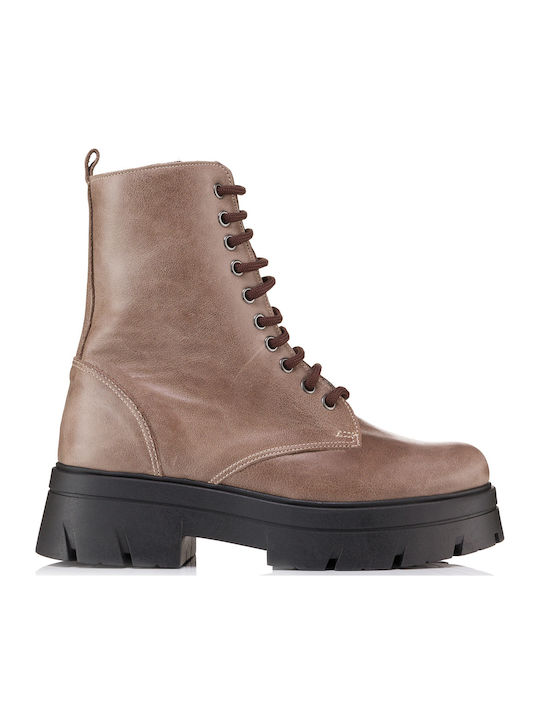 Northway Leather Beige Boots