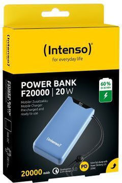 Intenso F20000 Power Bank 20000mAh με Θύρα USB-A και Θύρα USB-C Power Delivery / Quick Charge 3.0 Μπλε