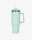 Flamingueo Handled Tumbler Θερμός Ανοξείδωτο 1.18lt Τιρκουάζ με Καλαμάκι και Λαβή