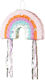 Regenbogen-Piñata mit goldenen Sternen