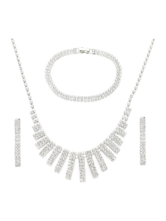 Callajewels Set with Necklace , Earrings & Bracelet
