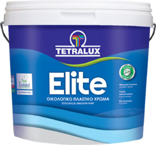 Tetralux Elite Πλαστικό Ακρυλικό Οικολογικό Υδρόχρωμα για Εσωτερική Χρήση Λευκό 10lt