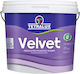 Tetralux Velvet Πλαστικό Ακρυλικό Οικολογικό Υδρόχρωμα για Εσωτερική Χρήση Λευκό 9lt