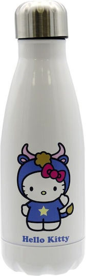 CyP Brands Sticlă Pentru Copii Hello Kitty Din Oțel Inoxidabil Cu Pai Multicolor 550ml