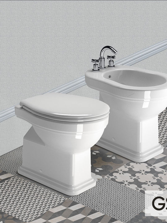 GSI Floor-Standing Toilet with Cover Soft Close White