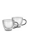 Lamart Vaso Комплект чаши Cappuccino Стъклени Черно 190мл 2бр