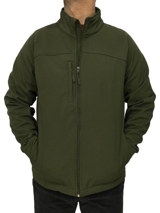 Rudolph Χειμωνιάτικο Μπουφάν Softshell Αδιάβροχο και Αντιανεμικό Χακί