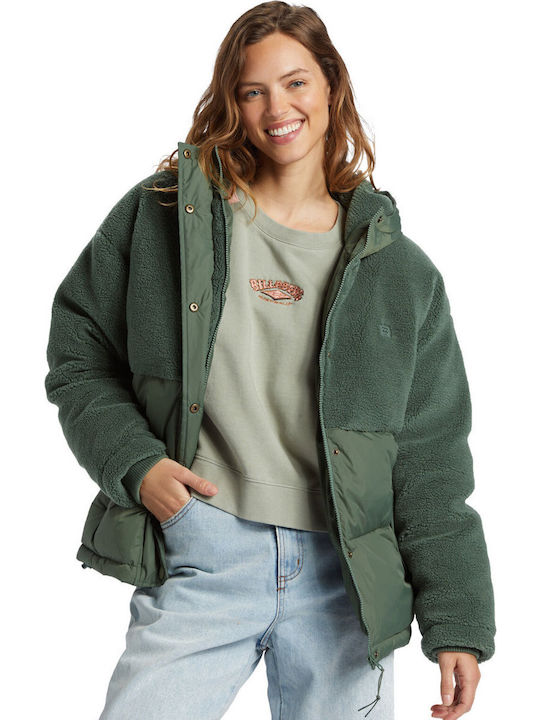 Love Trip Women's Short Puffer Jacket for Winter with Hood Hunter