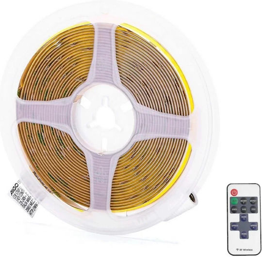 Aigostar Ταινία LED Θερμό Λευκό Φως 5m με Τηλεχειριστήριο