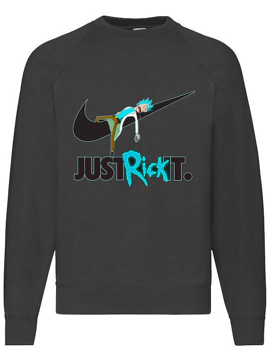 Fruit of the Loom Sweater Rick And Morty Just Rick It No22 Hanorace Rick și Morty Negru