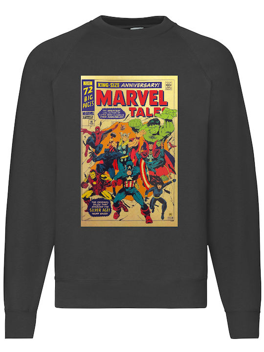 Fruit of the Loom Sweater Marvel Tales No3 Φούτερ Μαύρο