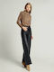 Damen Stoff Hose Black