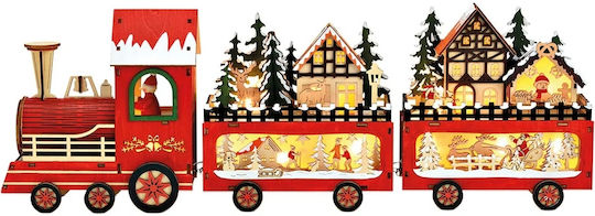 Beleuchtet Weihnachtliche Holz Figur Zug Höhe 56cm