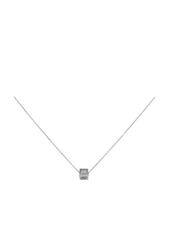 Silver Star Lucky Charm Necklace in Silver with Zircon
