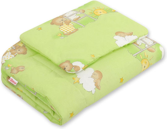 Bobono Baby Sheets Set Cradle Cotton Green 75x100cm 2pcs