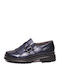 Leather Women's Moccasins in Blue Color