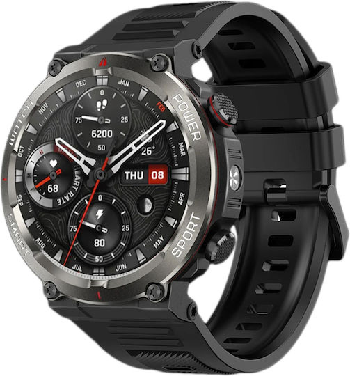BlackView W50 Pro 56mm Αδιάβροχο Smartwatch με Παλμογράφο (Μαύρο)