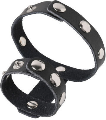 Naughty Toys Snap Fastener Double Loop Leather Cock Ring