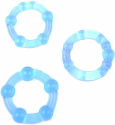 Clear Blue Triple Cockring Kit