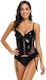 8 Pieces Plastic Bones Black Cute Lace Leather Stitching