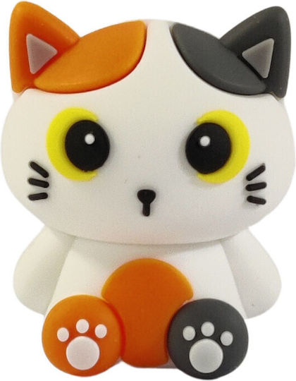 I-total Γομολάστιχα Xl1804m 3d Eraser Pvc Orange Cat 3.2x3.8x3cm