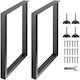 Vevor Picior Metalic Mobilier 2 Bucăți Potrivit Pentru Masă / Măsuță / Birou 3x3cm Negru