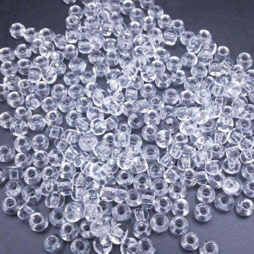 Mărgele de sticlă 3mm transparente 100g 77-21