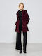 Passager Women's Coat with Buttons Burgundy