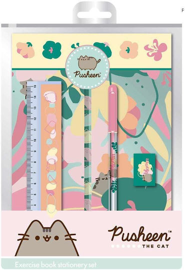 Collectible Stationery Set Pusheen Botanical Exercise Book
