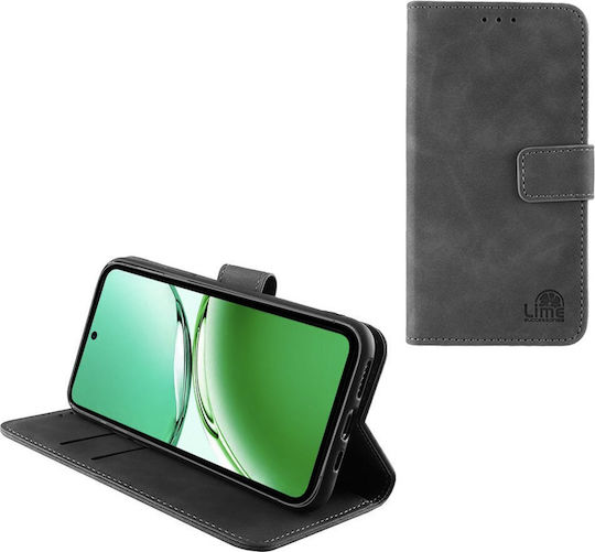 Lime Essential Magnet Book Δερματίνης / Σιλικόνης Γκρι (Oppo Reno12 F / FS)