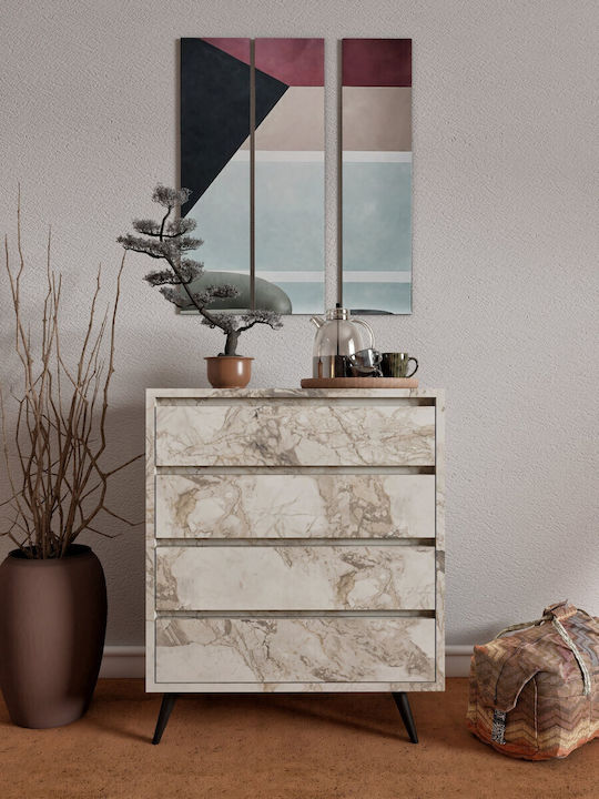 Συρταριέρα Креватокамарас Дървена Suvera Marble...