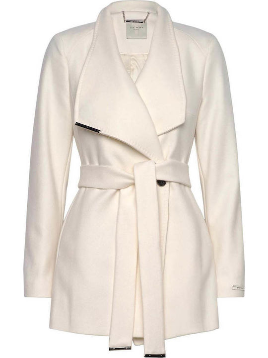 Ted Baker Μάλλινο Ivory Παλτό