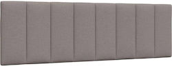 vidaXL LED Bed Headboard Fabric Taupe 160x45cm