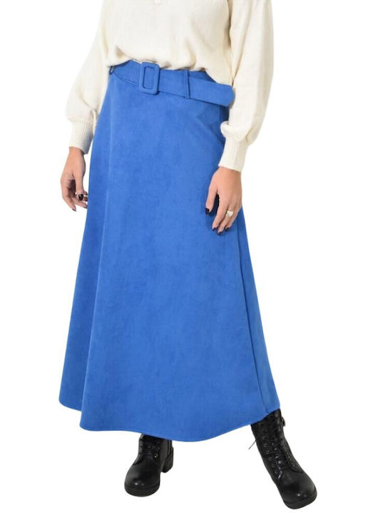 Potre Midi Skirt Navy Blue