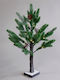 Christmas Decorative Illuminated Tree 60cm IP20 Battery Green Snow Pine Tree With Pine Cones