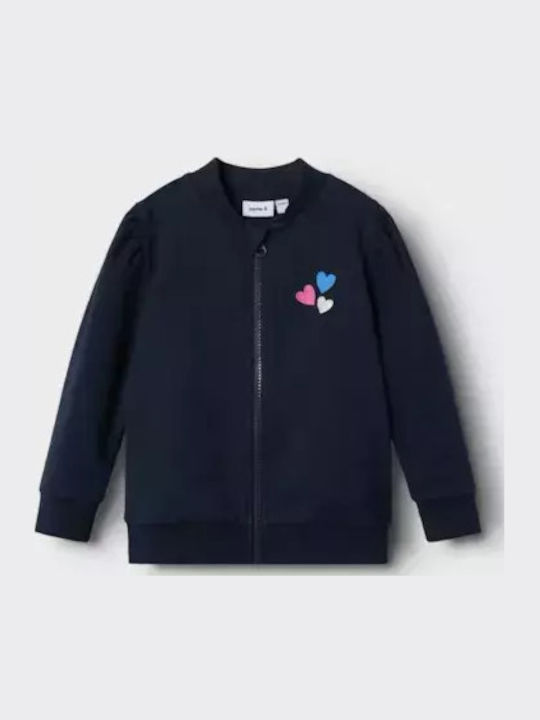Kids Sweatshirt Cardigan Dark Blue